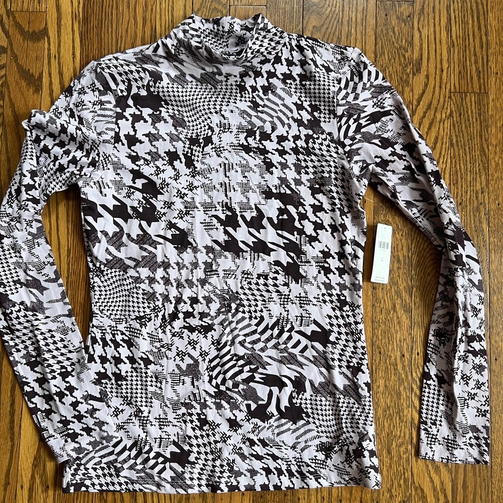 Anthropologie Maeve Mauve and Eggplant Patterned Top